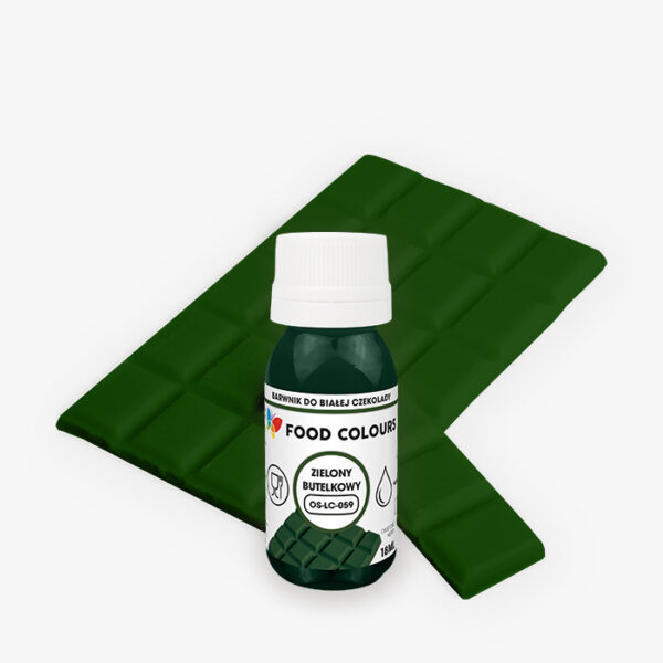 barwnik do czekolady w kolorze zielonym butelkowym
