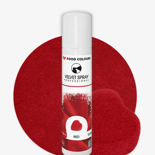 Zamsz jadalny w kolorze czerwonym