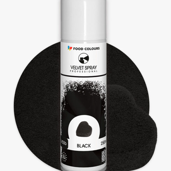 czarny zamsz do tortów